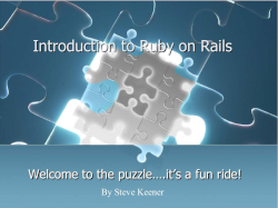 Introduction to Ruby on Rails
