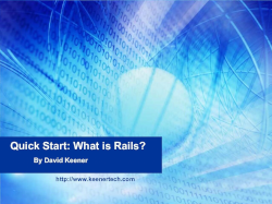 Quickstart: What Is Rails