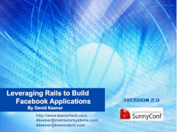 Leveraging Rails to Build Facebook Applications