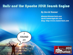 Rails and the Apache SOLR Search Engine